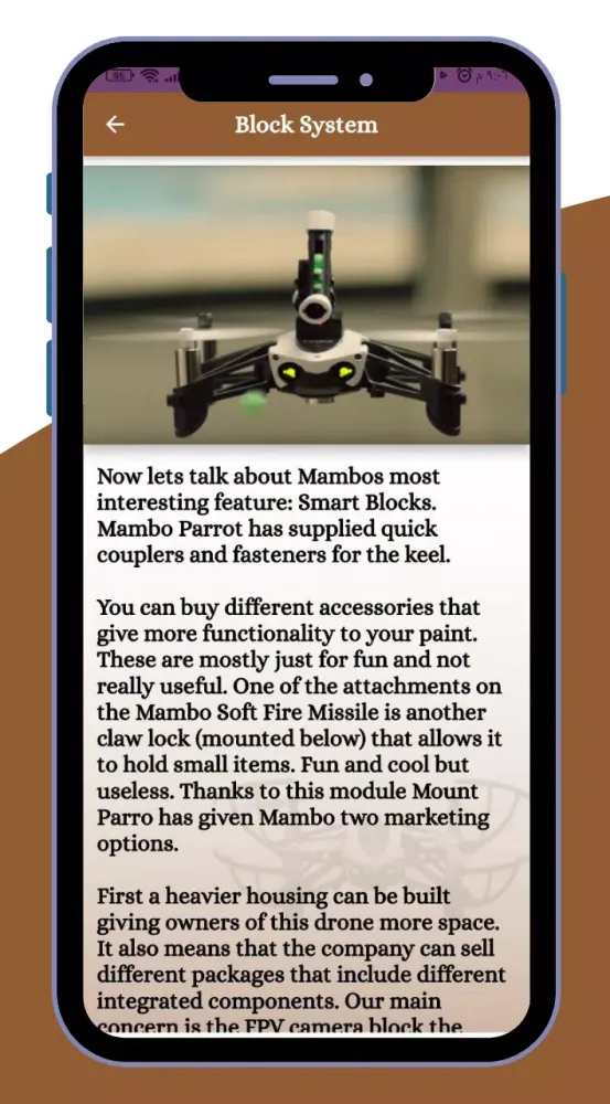 Parrot Mambo drone Guide Screenshots