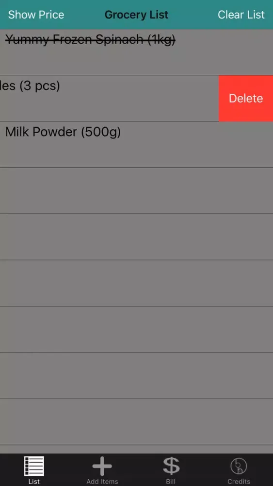 GroceBill - Grocery List App Ekran Görüntüleri