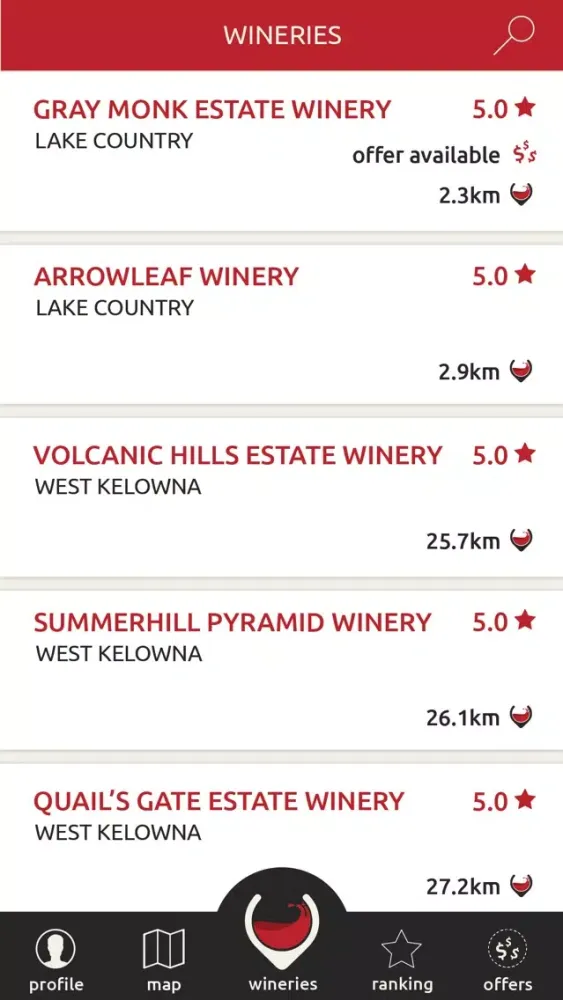 Wine Findr - Okanagan Wine Tour Guide স্ক্রিনশট