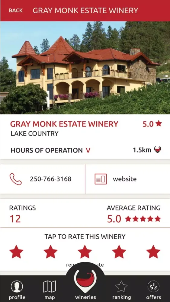 Wine Findr - Okanagan Wine Tour Guide স্ক্রিনশট