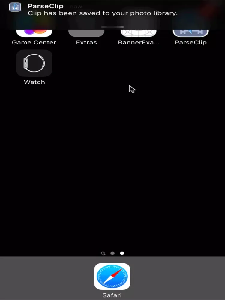 Tangkapan layar ParseClip iPad 
