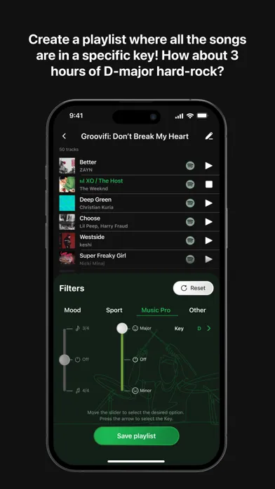 Groovifi - Playlist Generator Screenshots