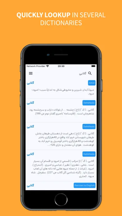 Capturas de tela do Parsi Dict - Persian English