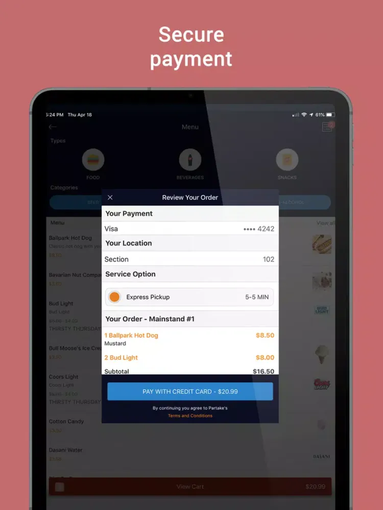 Скриншоты Partake Pay - Order & Pay iPad 