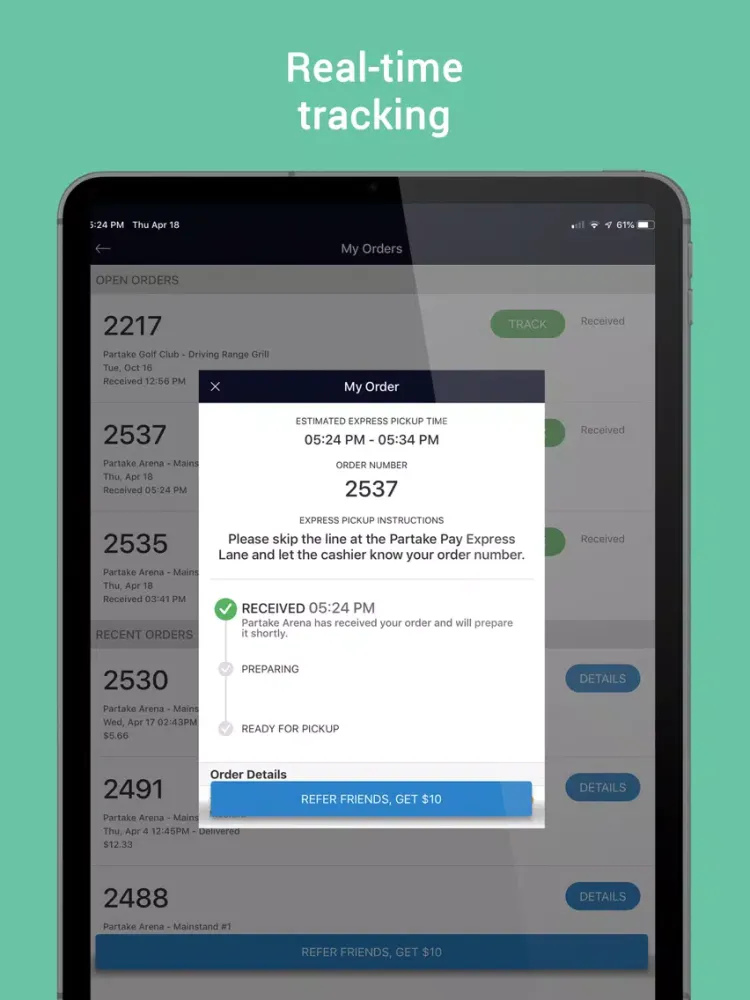 Скриншоты Partake Pay - Order & Pay iPad 