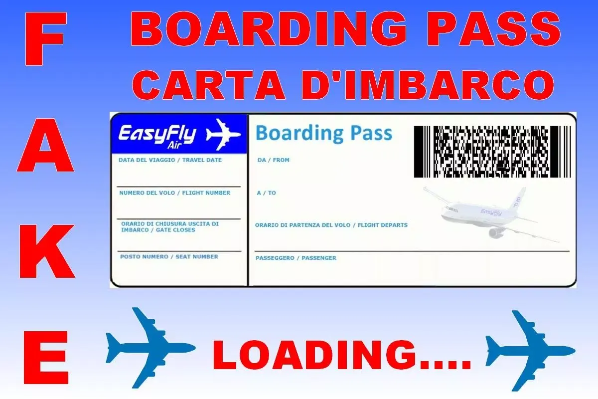 Capturas de pantalla de scherzo carta d'imbarco aereo