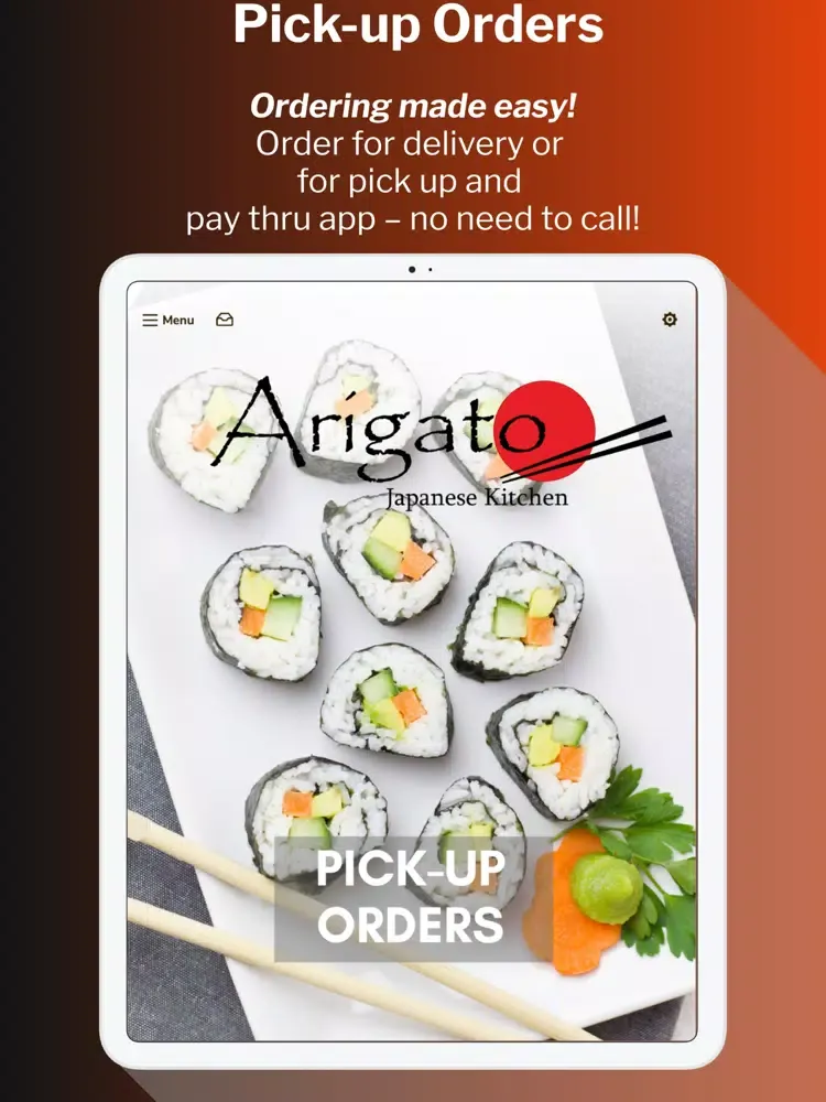 Arigato Hibachi and Sushi iPad 应用截图