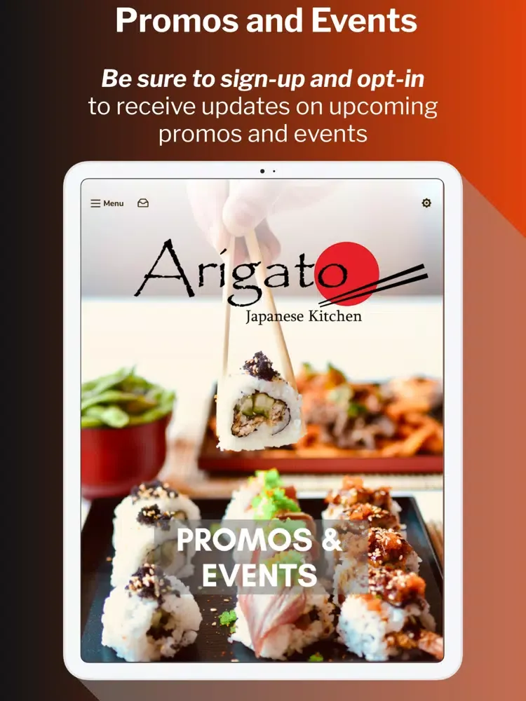 Arigato Hibachi and Sushi iPad 应用截图