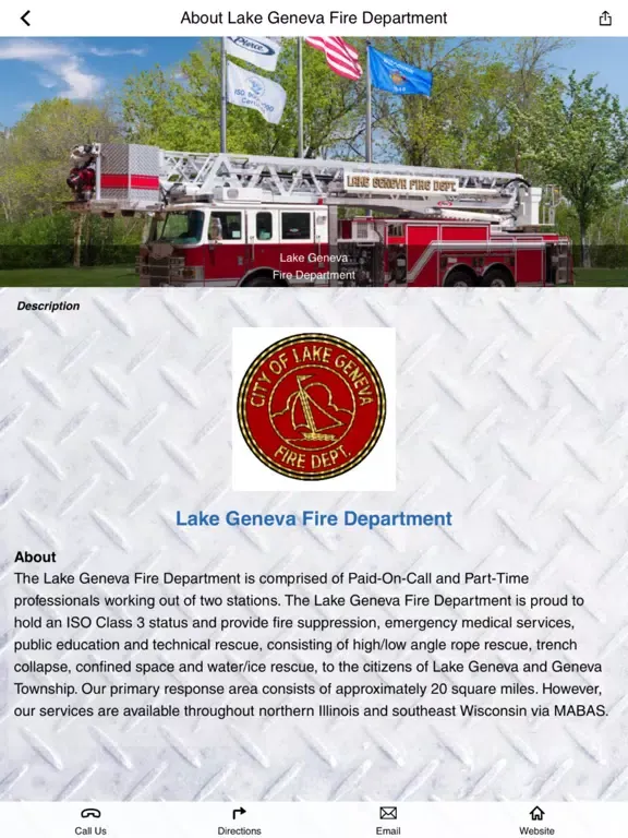تصاویر Lake Geneva Fire Department iPad 