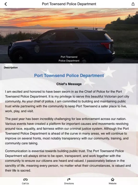 Captures d'écran de Port Townsend PD iPad 