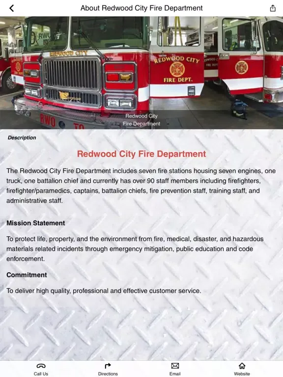 Redwood City Fire Department iPad স্ক্রিনশট