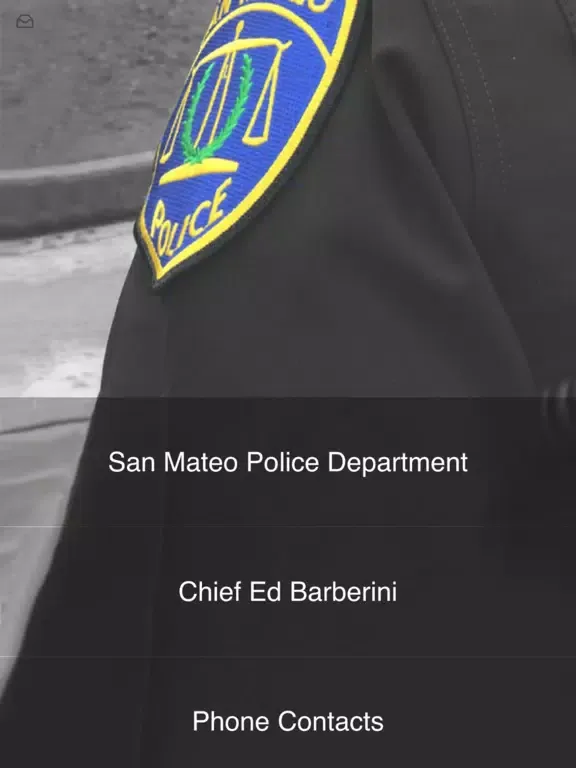 Captures d'écran de San Mateo Police Department iPad 