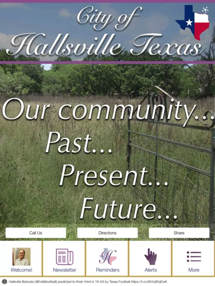 City of Hallsville Texas iPad 应用截图