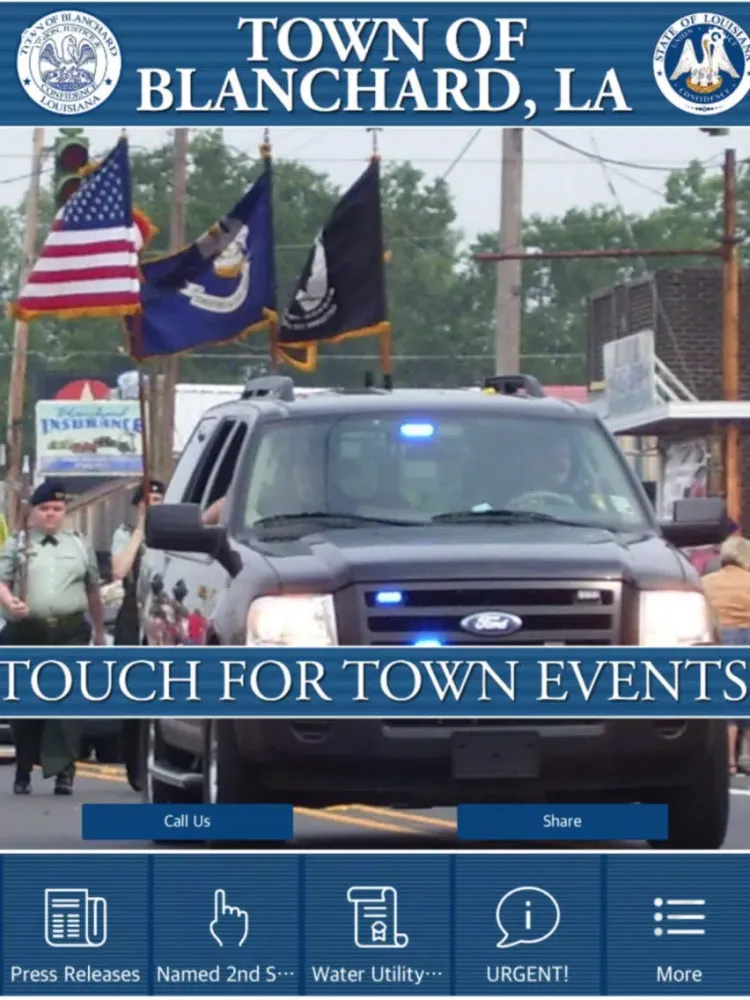 Town of Blanchard Louisiana iPad  스크린샷