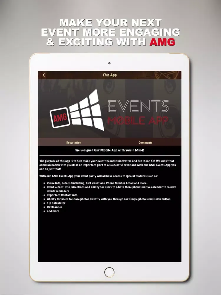 Скриншоты AMG Events iPad 
