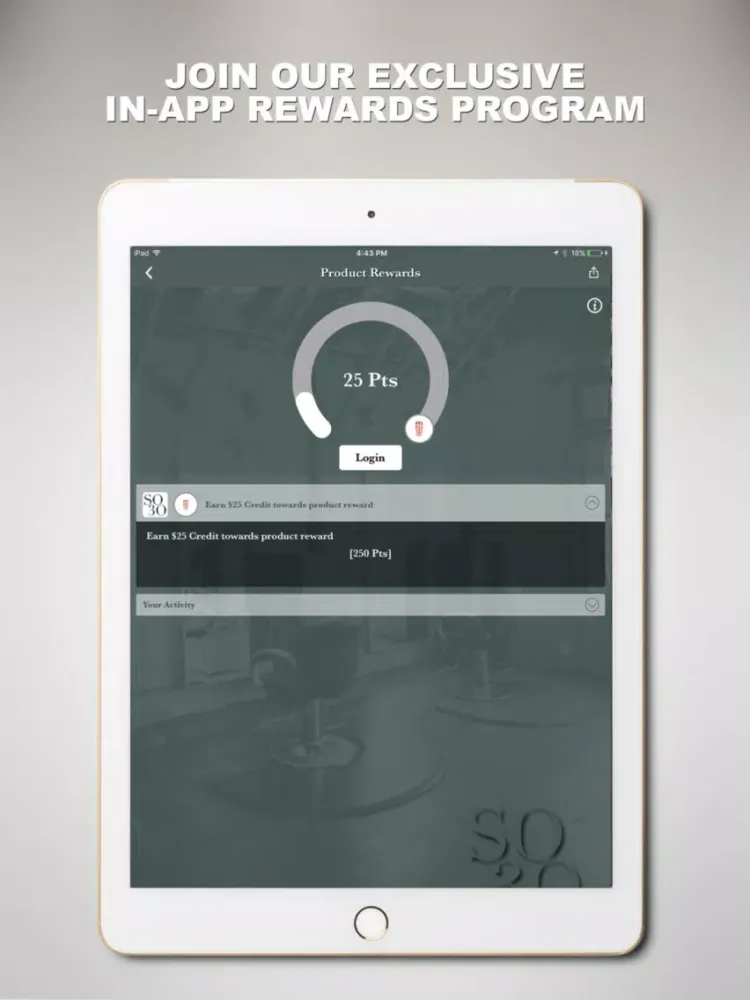 Ảnh chụp màn hình của Salon On 30th iPad 