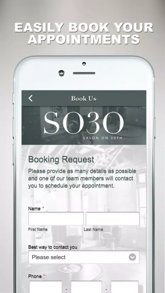 Ảnh chụp màn hình của Salon On 30th
