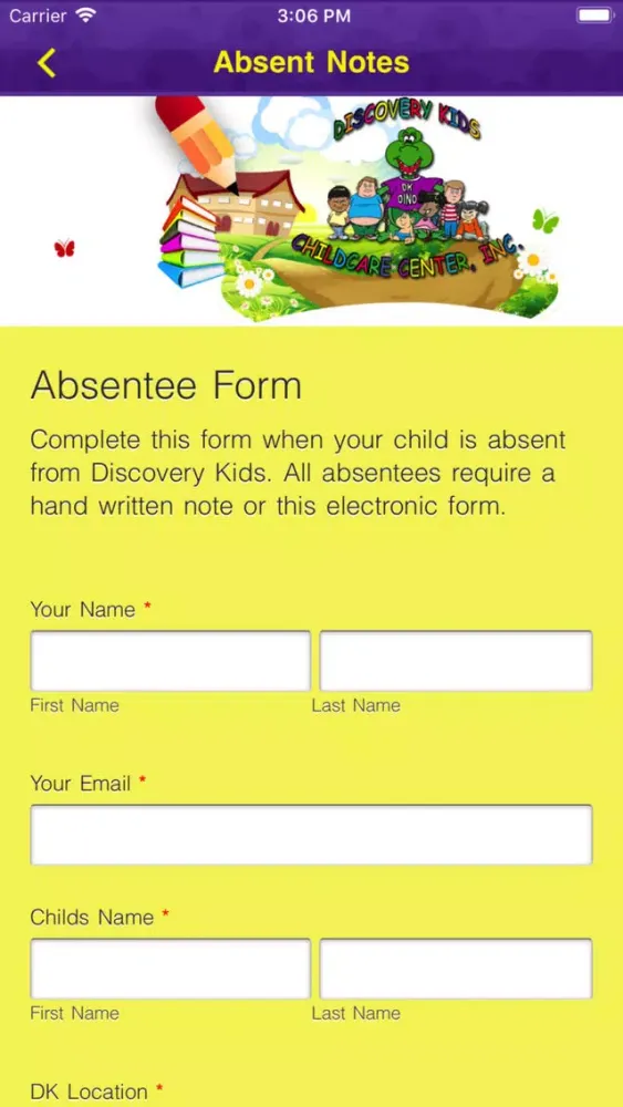 Tangkapan layar D. K. Childcare Centers