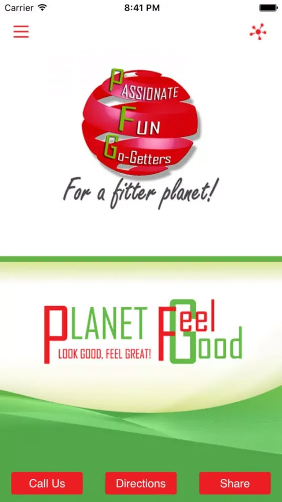 Tangkapan skrin Planet Feelgood Health Club