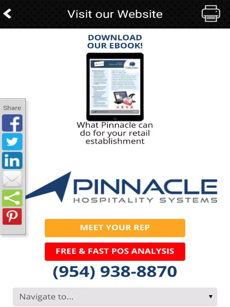 Pinnacle Hospitality Service iPad  سکرین شاٹس
