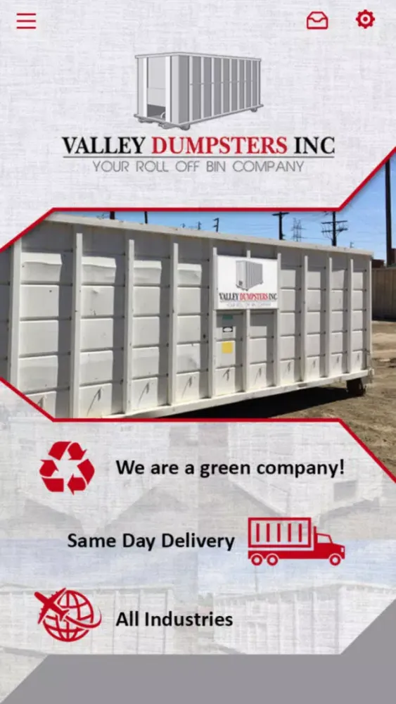 ภาพหน้าจอของ Valley Dumpsters Inc.