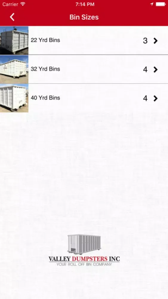 ภาพหน้าจอของ Valley Dumpsters Inc.