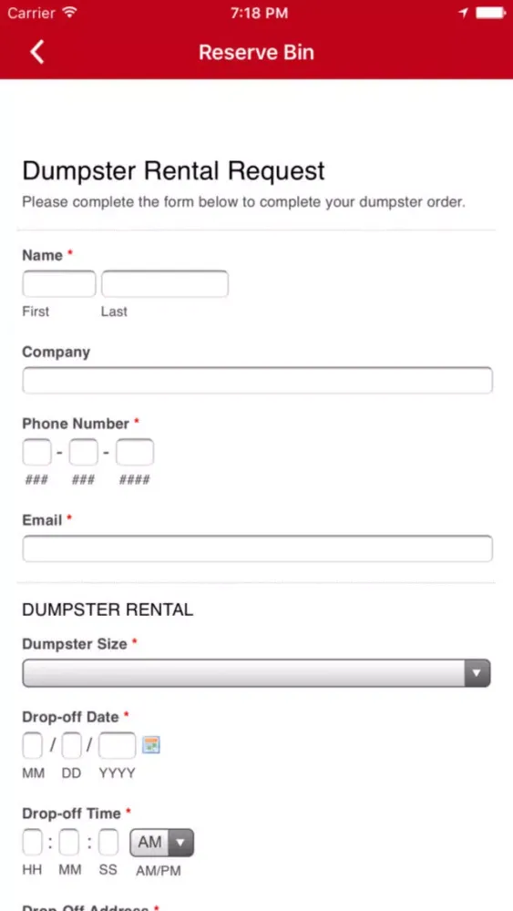 ภาพหน้าจอของ Valley Dumpsters Inc.
