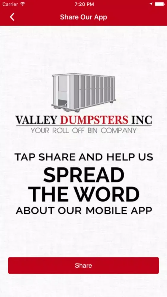 ภาพหน้าจอของ Valley Dumpsters Inc.