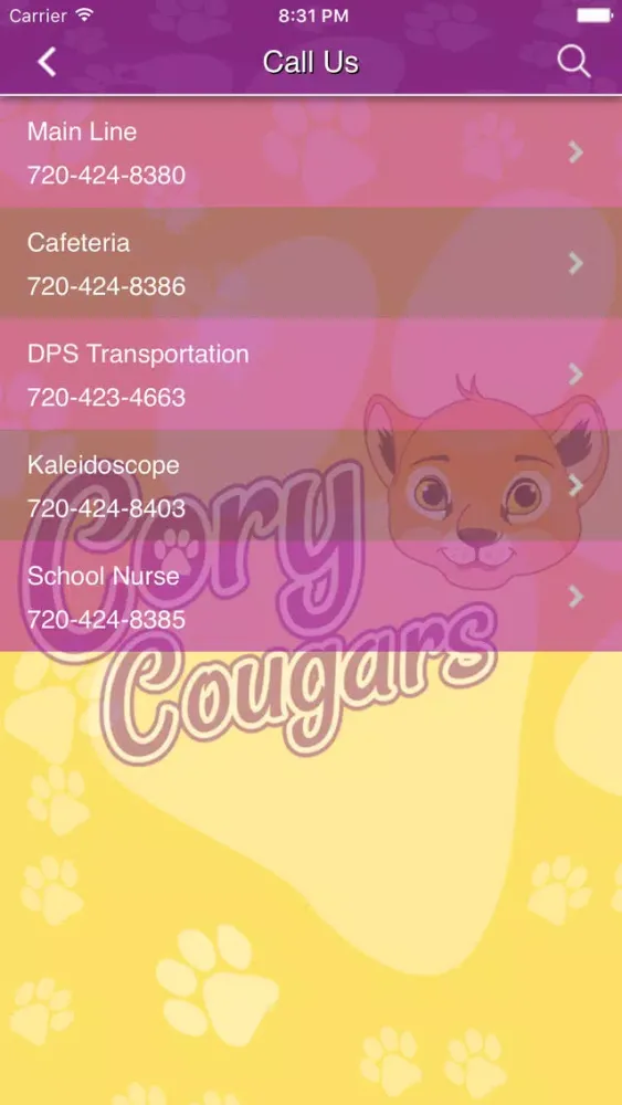 Captures d'écran de Cory Elementary