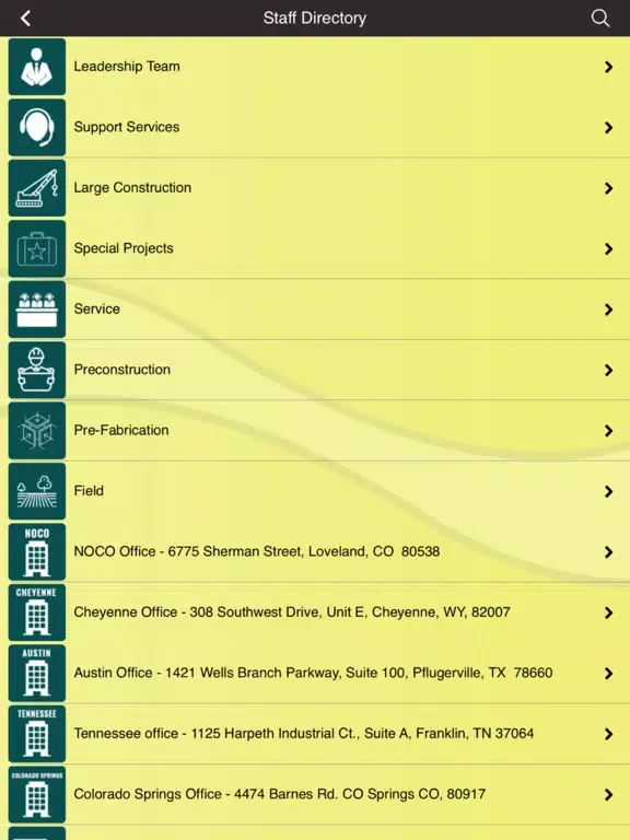 Capturas de pantalla de Weifield Group Contracting iPad 