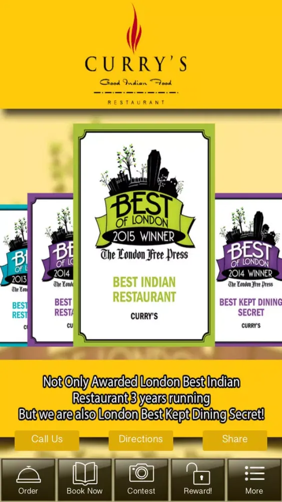 Curry's Restaurant سکرین شاٹس