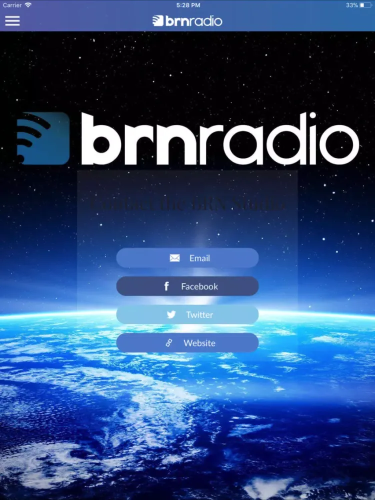 Captures d'écran de BRN Radio iPad 