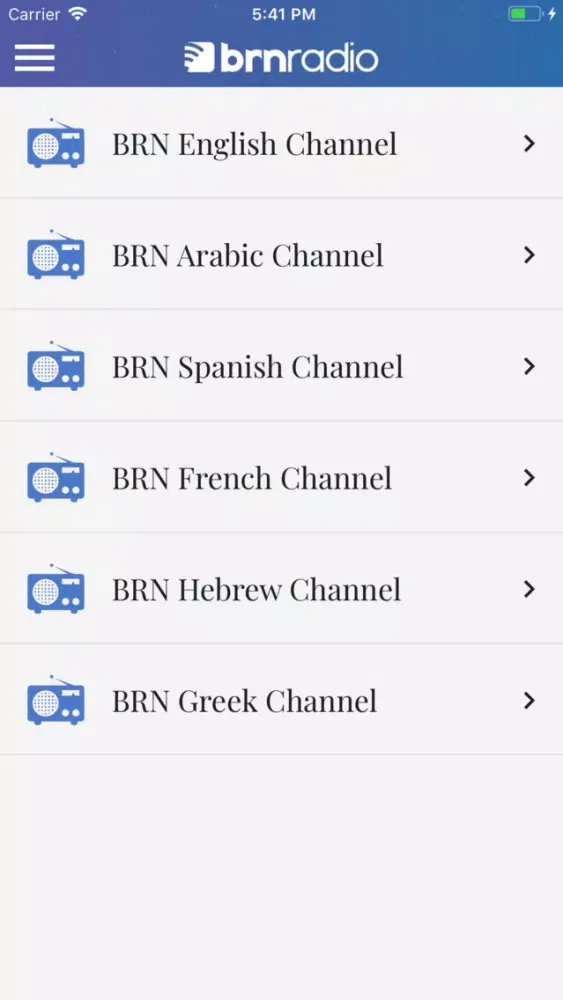 Captures d'écran de BRN Radio