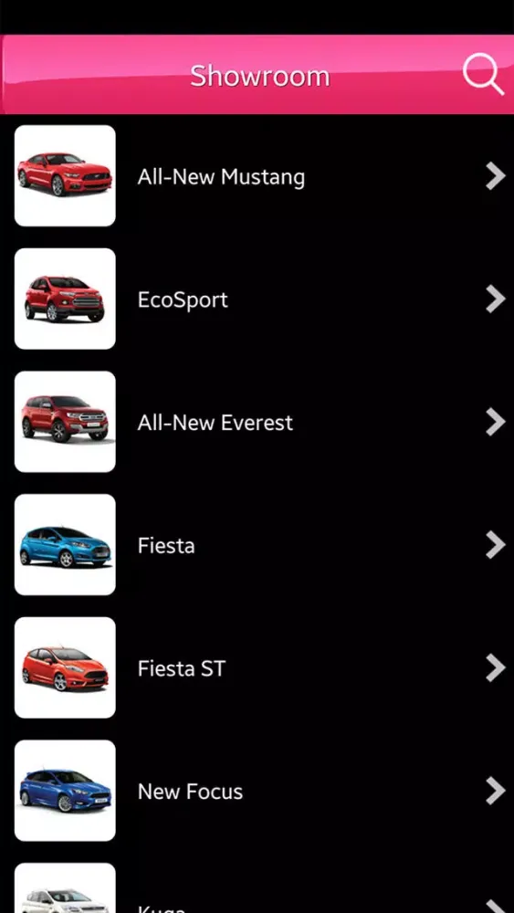 Ford MY Mobile App Screenshots