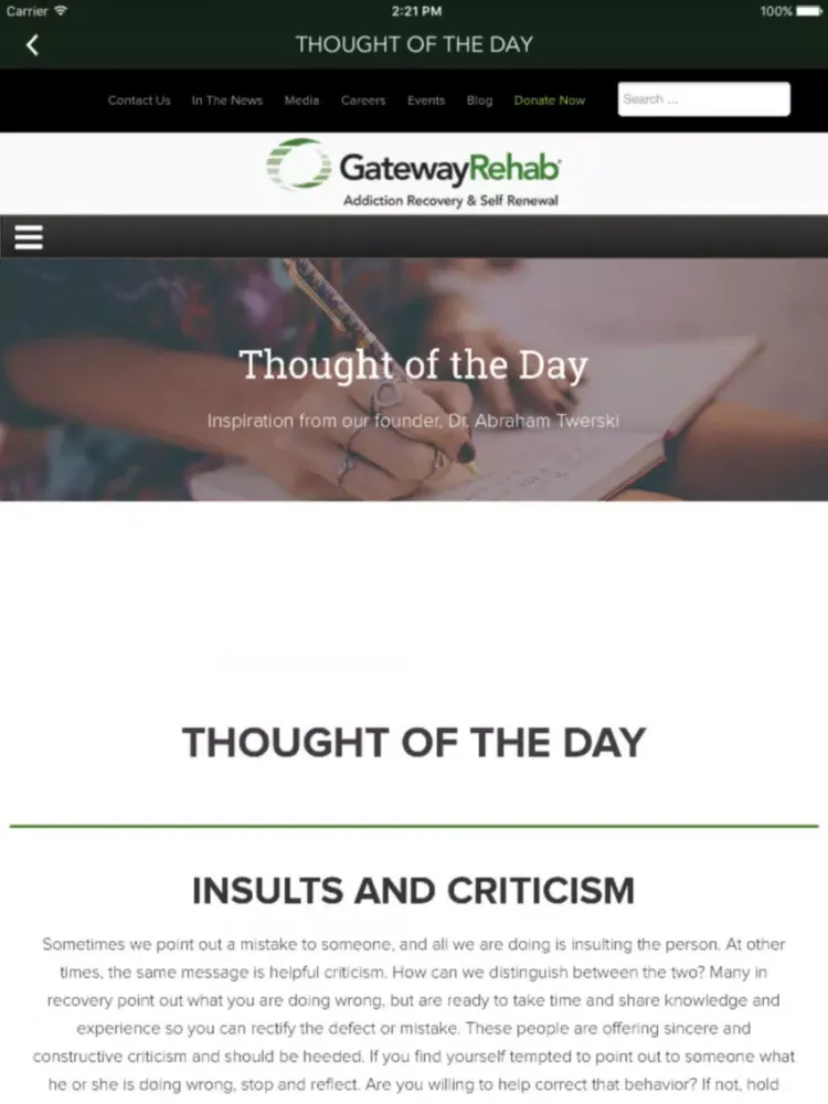 Gateway Rehab iPad 應用截圖