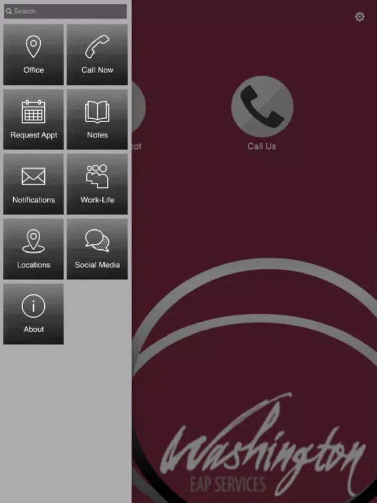 Tangkapan skrin Washington EAP Services iPad 