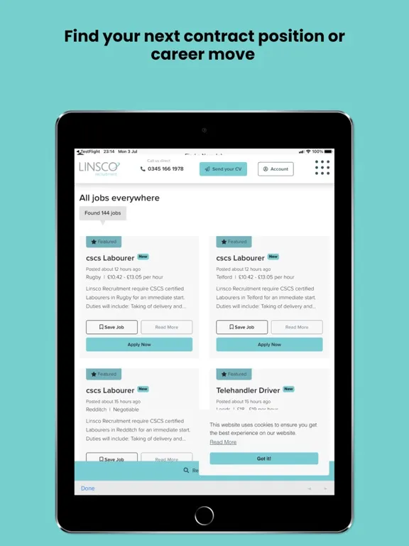 Linsco Recruitment Ltd iPad  স্ক্রিনশট