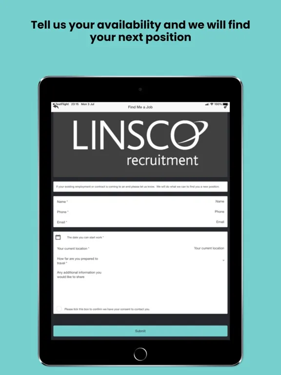 Linsco Recruitment Ltd iPad  স্ক্রিনশট
