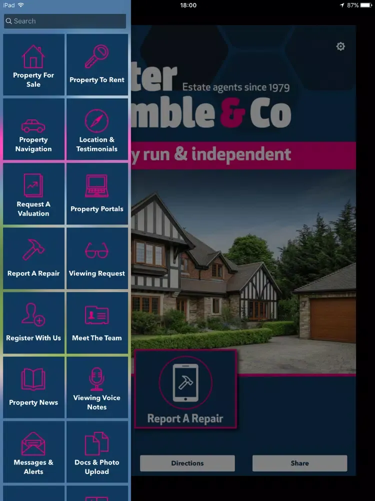 Ảnh chụp màn hình của Peter Gamble & Co iPad 
