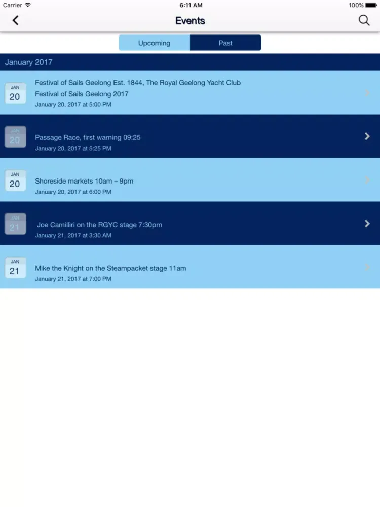 Festival of Sails Geelong iPad  Screenshots