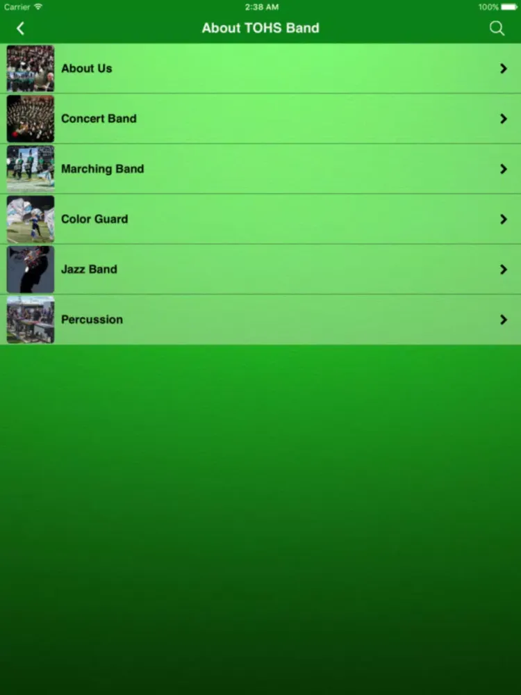 TOHS Band iPad 스크린샷