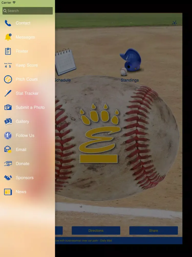 Captures d'écran de Exeter Monarchs Baseball iPad 