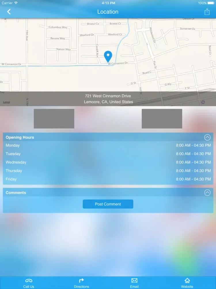 Ảnh chụp màn hình của Lemoore Community Services iPad 
