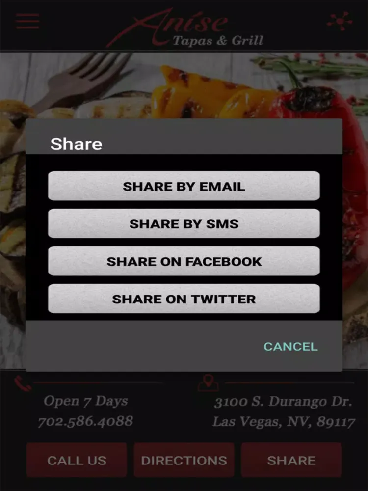 Captures d'écran de Anise Tapas Grill iPad 