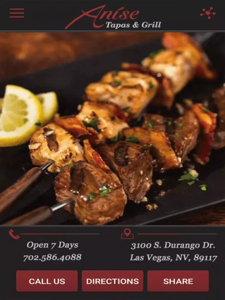 Captures d'écran de Anise Tapas Grill iPad 