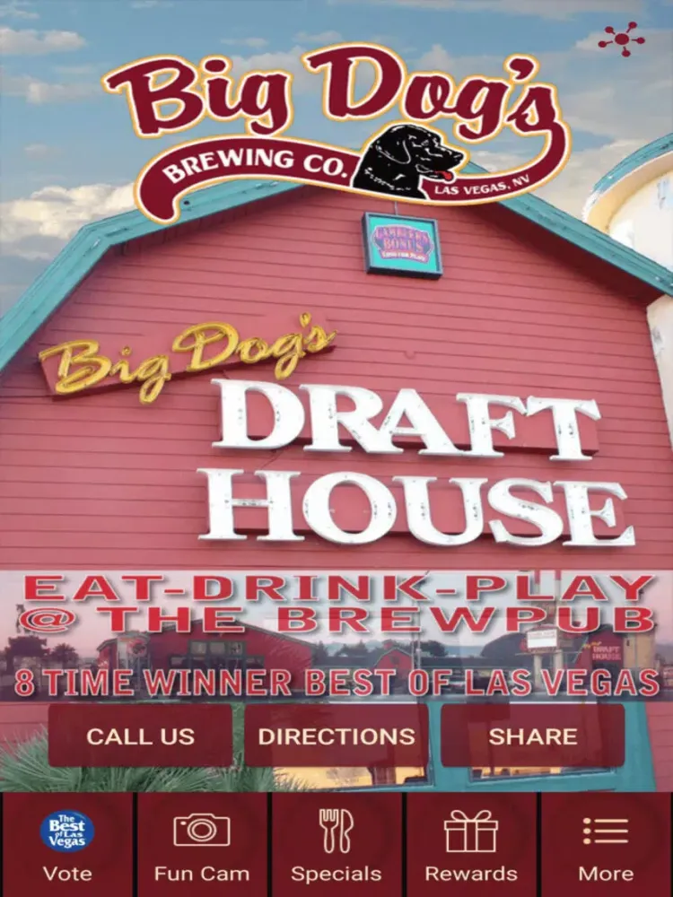 Tangkapan layar Big Dog’s Brewing Company iPad 