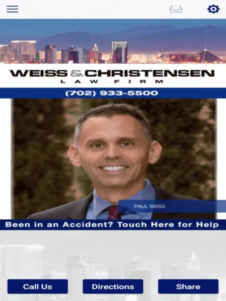 Tangkapan layar Weiss & Christensen Law Firm iPad 