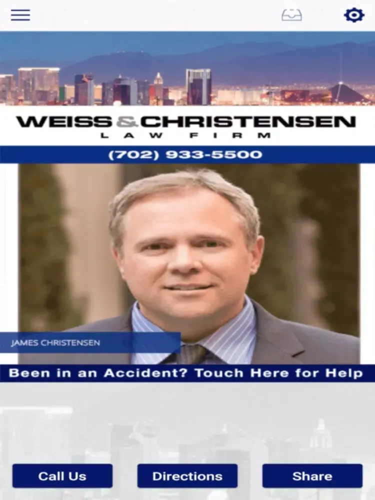 Tangkapan layar Weiss & Christensen Law Firm iPad 
