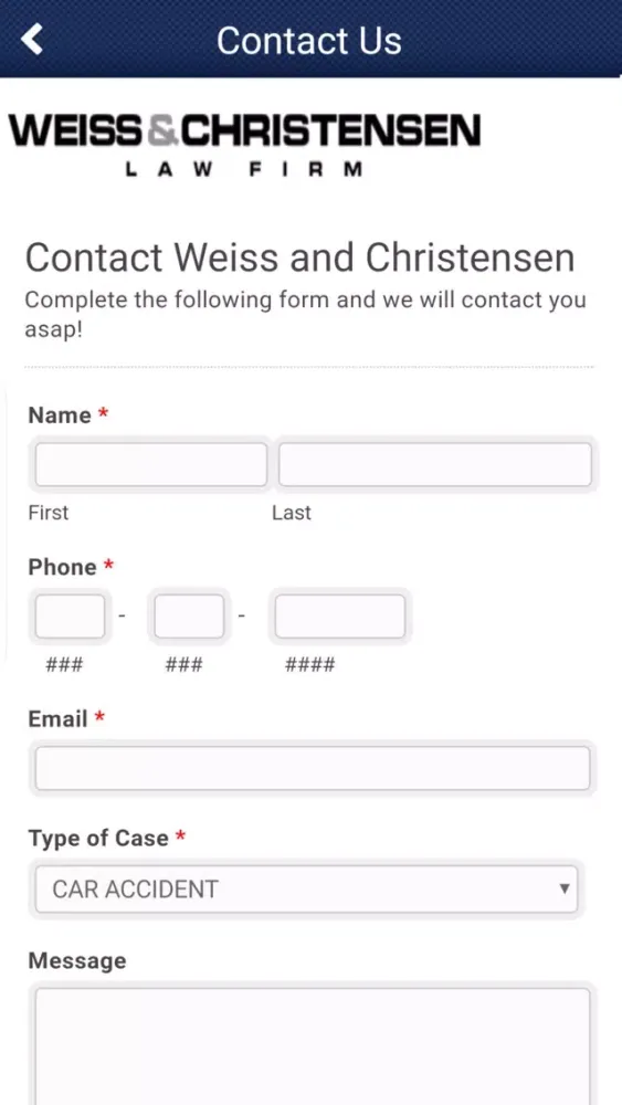Tangkapan layar Weiss & Christensen Law Firm
