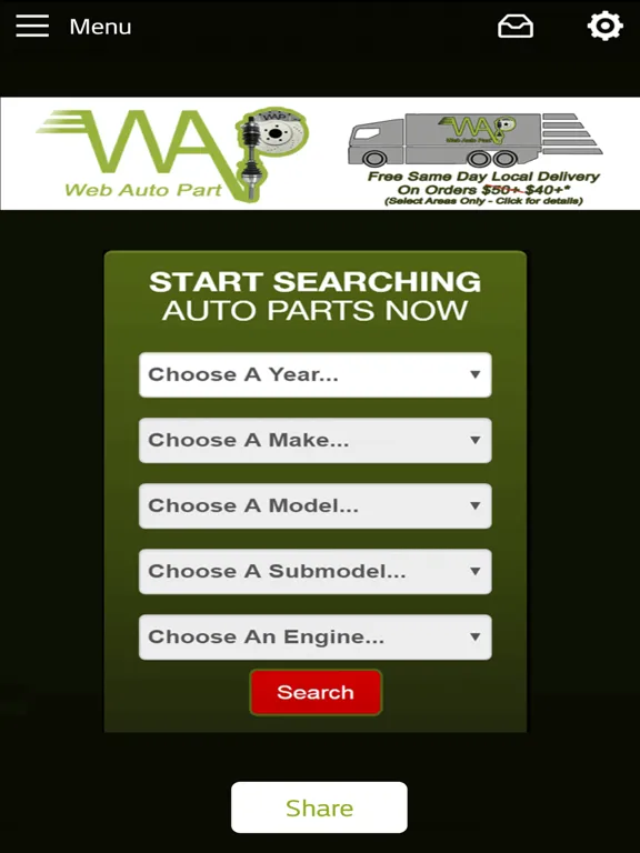 Web Auto Part iPad  Ekran Görüntüleri